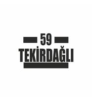 59 Tekirdağlı Araba Sticker siyah 16x9 CM (Siyah)
