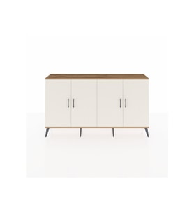 Arges Konsol 6 Raflı 4 Kapaklı 176x30x99 Çam-Aytaşı/Antrasit