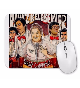 Hababa Sınıfı Beyaz Kelebekler Mouse Pad