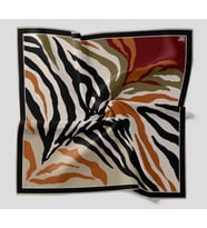 Levidor Kristal Eşarp Zebra Desen Siyah Vizon