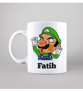Süper Mario Luigi Tasarımlı Kupa Kişiye Özel