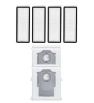 Roborock QRevo MaxV Uyumlu 4 Adet Hepa Filtre 2 Adet Toz Torbası
