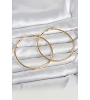 Gold Renk 60 mm Halka Kadın Küpe - EBJ260220W39837 (Renksiz)