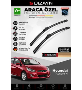 Hyundai Accent Ön Cam Silecek Seti 2010-2018 Premium Araca Özel 65-40 Cm A+ Kalite