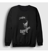 Presmono Unisex Siyah Straight Outta Compton Easy E Sweatshirt 555999tt