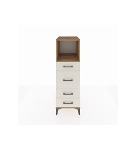 Kronos Dolap Tek Raflı 4 Çekmeceli 44x59x134 Çam-Aytaşı