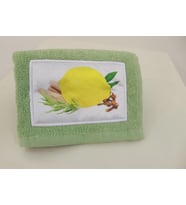 Ender Home 30x40 Limon Nakışlı Bukle Mutfak Havlusu El Kurulama Bezi Mavi, Yeşil, Somon