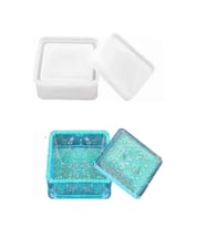 Epoksi Silikon Kalıp Kare   Mücevher Saklama Kutusu 8X8 CM