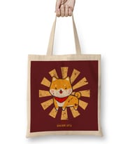 Shiba Inu Retro Japanese Dog Bez Çanta Uzun Saplı