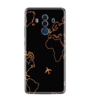 Huawei Mate 10 Pro Kılıf Silikon Desen Özel Seri Harita ve Uçak 1777
