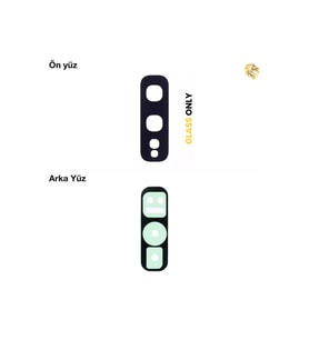 Samsung Galaxy S10 E ile Uyumlu Kamera Lensi Siyah Kamera lensi sade lens kamera camı kamera merceği