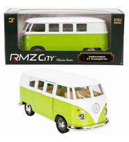 1:32 RMZ City Alman Klasikleri Serisi Die Cast Çek Bırak Model Araba - Yeşil Volkswagen T1 Transporter Yeşil