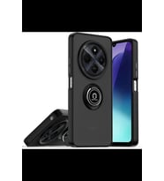 Realme C75 4G Uyumlu Kılıf Montreal Yüzüklü Silikon Kapak - Siyah