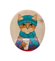 Hipster Kedi Bilek Destekli Mouse Pad (Çok Renkli)