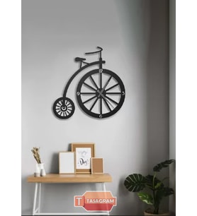 Bicycle Lazer Kesim Metal Duvar Saati