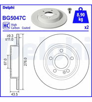 DELPHI BG5047C Arka Fren Diski A2474230112 (2 Adet Fiyatıdır)