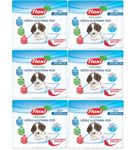Flexi Evcil Hayvan Köpek Alıştırma Tuvalet Eğitim Pedi 60*90 CM 180 Adet