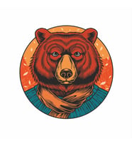 Ayı Sticker 10x10 cmRenkli Sticker