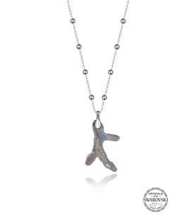 Swarovski Crystal Kadın Silver Shade Mercan Gümüş Kolye