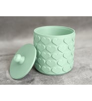 3D Baskı Kalp Desenli Kapaklı Saklama Kutusu - İki Renkli Organizer - Mint