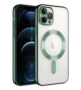 iPhone 14 Pro Max Kılıf Kross Magneticsafe Kapak - Koyu Yeşil