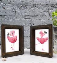Bk Gift Dekoratif 2'li Doğal Masif Ahşap Çerçeve 15x20cm-34 (Beyaz)