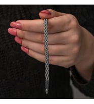 Gümüş Kazaziye Örgü Bileklik