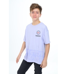 Toontoy Erkek Çocuk  Bv Baskılı Tişört (Mavi)