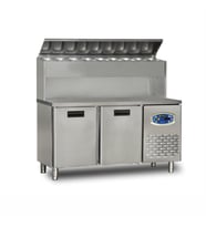 Dampak 2 Kapılı Yüksek Monte Pizza Hazırlık Dolabı 290 litre 150 x 70 x 133 (cm)