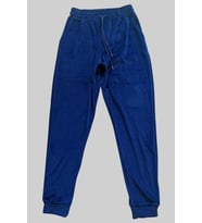 Parlak Kadife Cepli Pantolon Eşofman Pijama Altı Unisex Lastikli Paça Lacivert