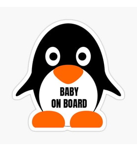 Arabada bebek var Baby On Board Sticker Yapıştırma 19CM md16