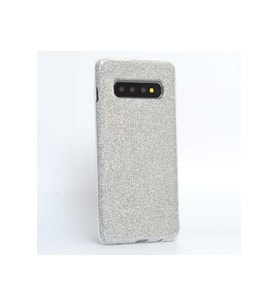Samsung Galaxy S10 Plus Uyumlu Kılıf Zore Shining Silikon (Gümüş)
