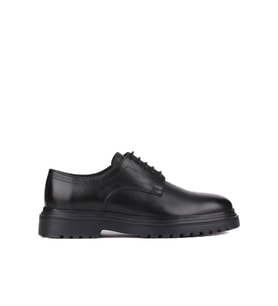 Shoetyle - Siyah Deri Bağcıklı Erkek Klasik Ayakkabı 250-2013