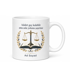 Avukatlar Günü Hediye Duruşmada Olanlara Adaletin Savunucusu Kupa Bardak