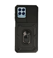 Samsung Galaxy M33 Kılıf Pars Lens Yüzüklü Silikon - Siyah