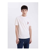 Defacto Regular Fit Bisiklet Yaka Baskılı Beyaz Erkek T-Shirt D9357AX/WT34