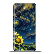 Vivo Y36 Kapak HD Renkli Dizayn Silikon Kılıf - Ayçiçeği