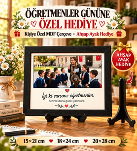 Öğretmenler Günü Hediyesi Sınıf Fotoğraflı Kişiye Özel MDF Çerçeve – İyi ki Varsınız Öğretmenim