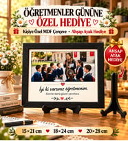 Öğretmenler Günü Hediyesi Sınıf Fotoğraflı Kişiye Özel MDF Çerçeve – İyi ki Varsınız Öğretmenim