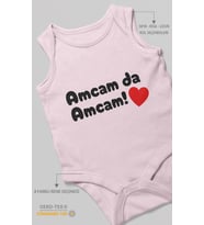 Amcam Temalı Sıfır Kol Bebek Zıbını %100 Pamuk