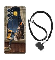 Tecno Spark 9 Pro Kılıf Resimli Boyun Askılı İpli Desenli Silikon Dog And Girl 1358