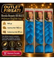 3 Paket - Afrika Örgüsü Ve Rasta İçin Sentetik Saç BLUE3