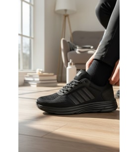 Enoch Erkek Örgü Panelli Üçlü Şerit Detaylı Günlük Spor Ayakkabı Sneaker