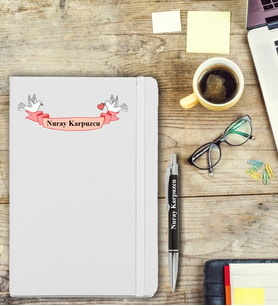 İsme Özel Baskılı Defter ve Kalem