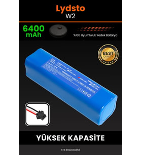 Lydsto W2 6400mAh Robot Süpürge Bataryası - Sertifikalı Güvenlik, Gerçek Kapasite