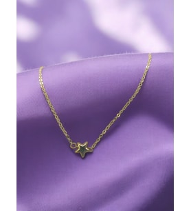 Crystal Atelier Altın Rengi Yıldızlı Motifli Aesthetic Star Vibes Vintage Y2k Goth Coquette Fairycore Hediyelik Zincir Kadın Kolye