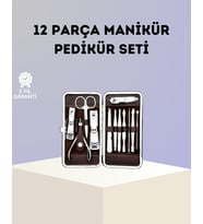 Northcity Paslanmaz Çelik Çok Fonksiyonlu 12'li Manikür Seti - Hijyenik ve Taşınabilir Kişisel Bakım