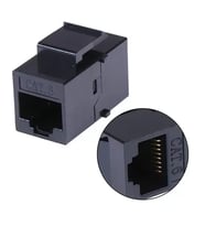 Pm-25454 Rj45 Cat6 Dişi/Dişi 8P-8C Ara Kaplin Coupler Adaptör Siyah