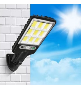3 Farklı Işık Modlu Güneş Enerjisiyle Şarj Olan Dış Mekan Uyumlu Kumandalı Solar Duvar LEDİ (5343)