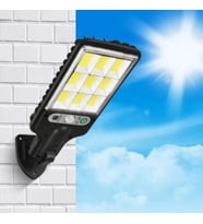 3 Farklı Işık Modlu Güneş Enerjisiyle Şarj Olan Dış Mekan Uyumlu Kumandalı Solar Duvar LEDİ (5343)